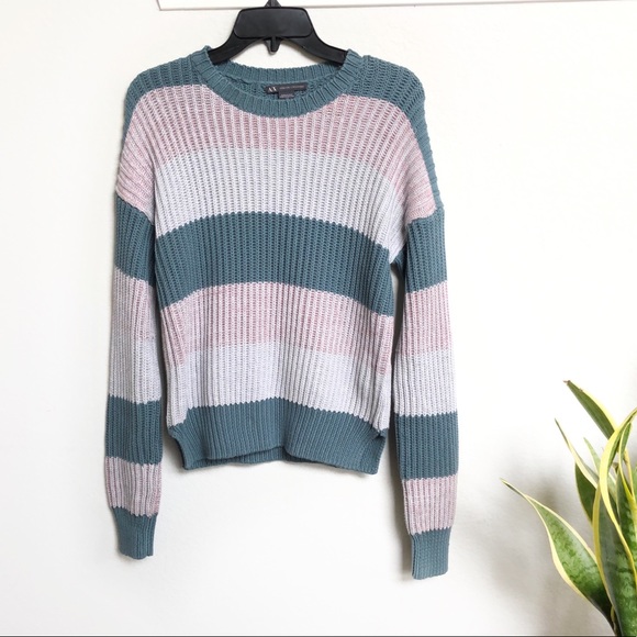 Armani Exchange Sweaters - Armani Exchange Color Block Knit Pullover Sweater